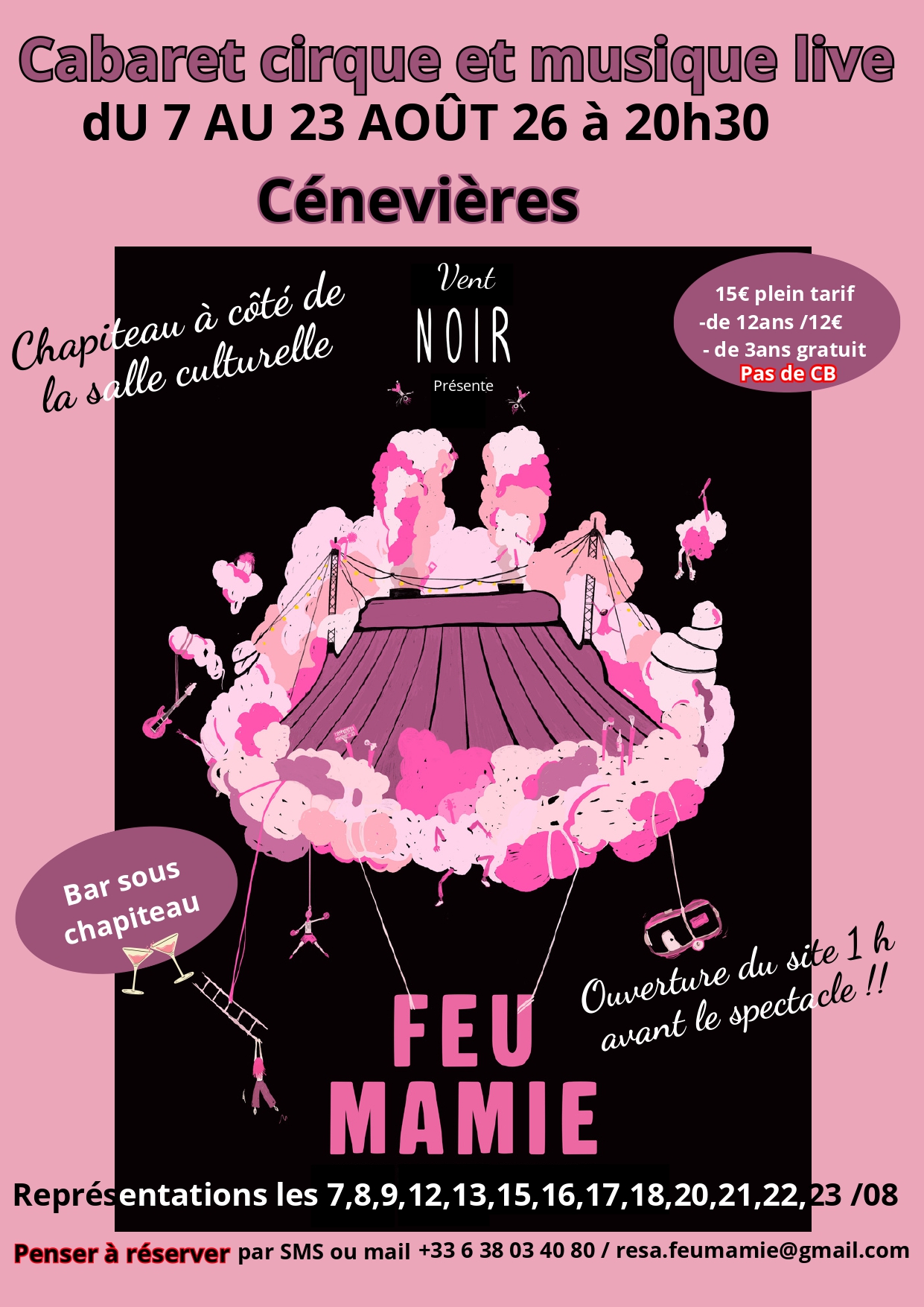Cabaret de cirque et musique live : "Feu mamie"