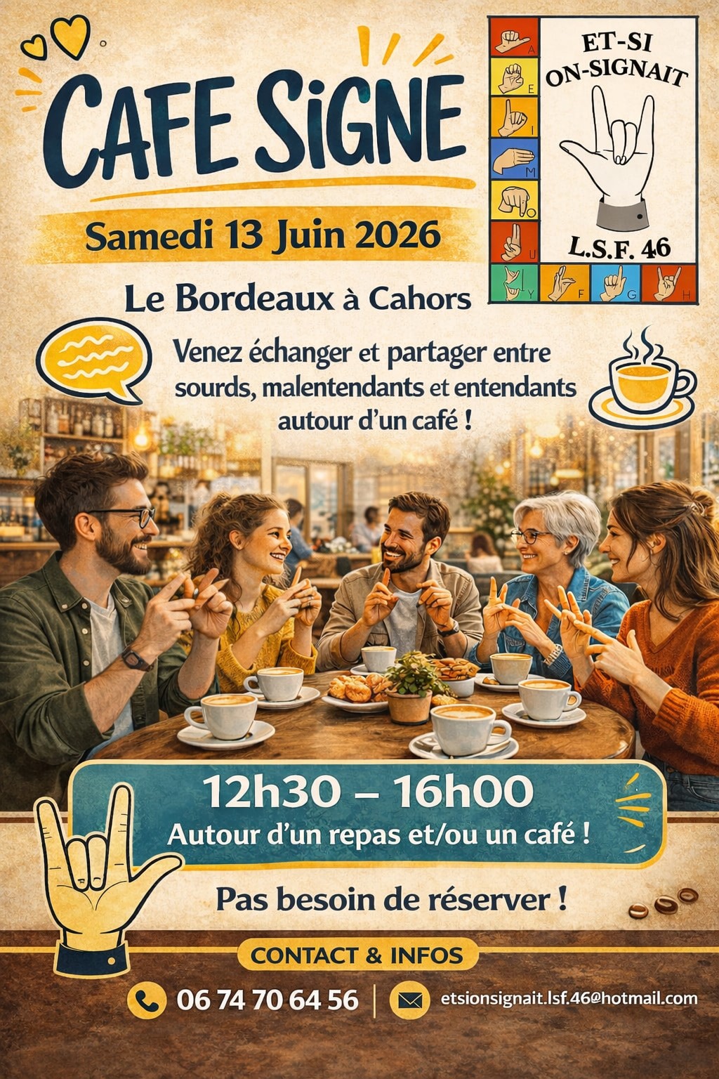 Café signe — visuel événement