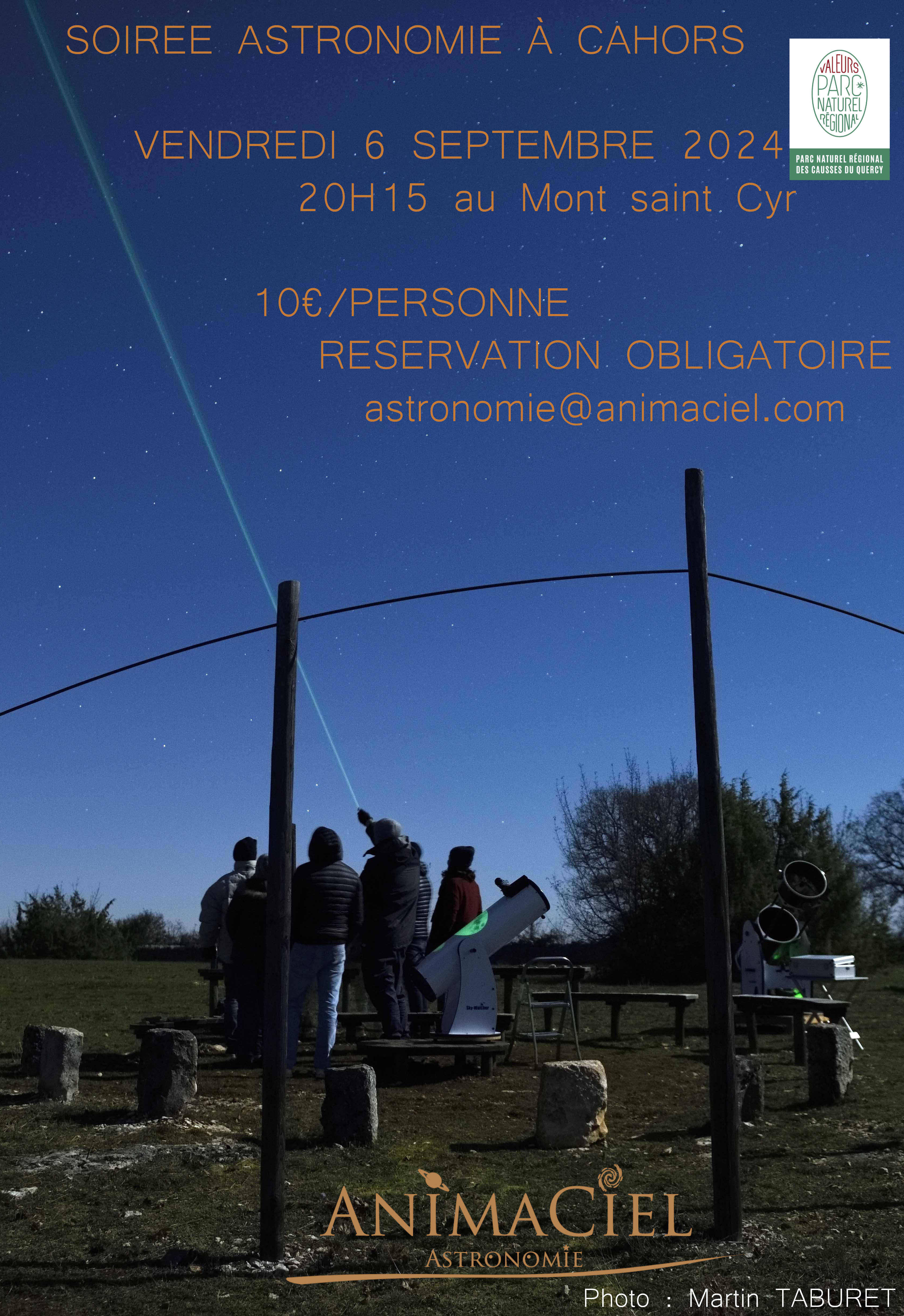 Soirée astronomie au Mont Saint-Cyr