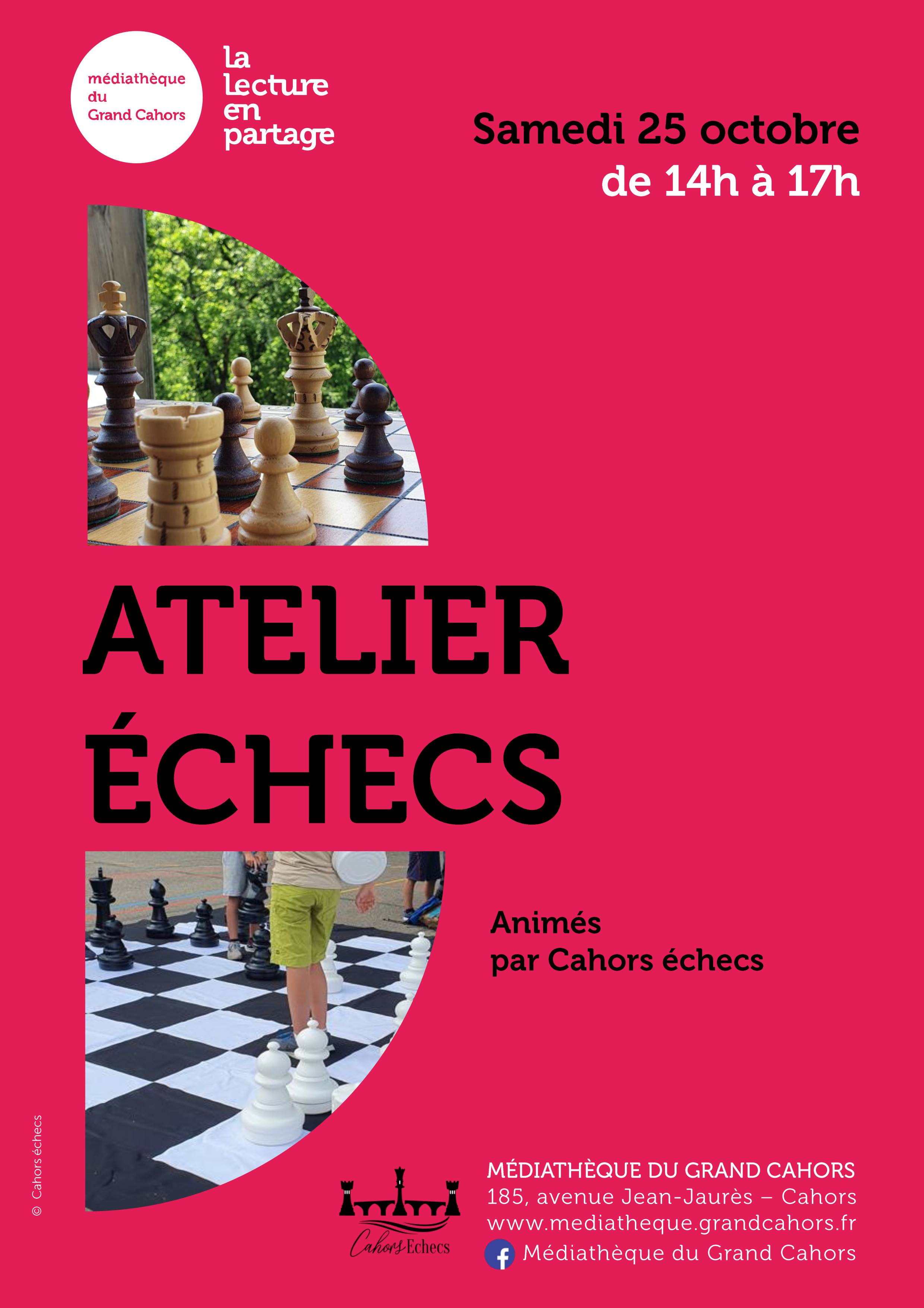 Ateliers billard et échecs à la Médiathèque du Grand Cahors, Cahors - photo 2
