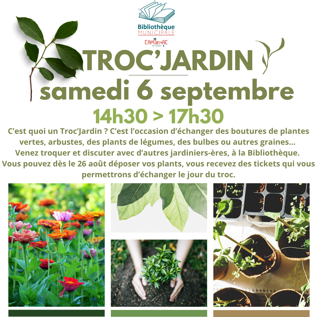 Troc jardin, Venez troquer ! Bibliothèque de Capdenac-le-Haut