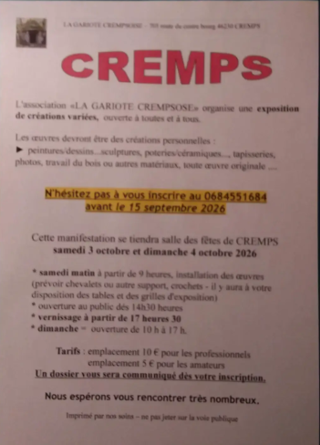 Automnales crempsoises « exposition »