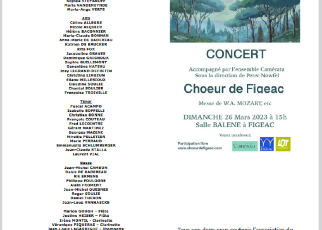 Concert  Choeur de Figeac