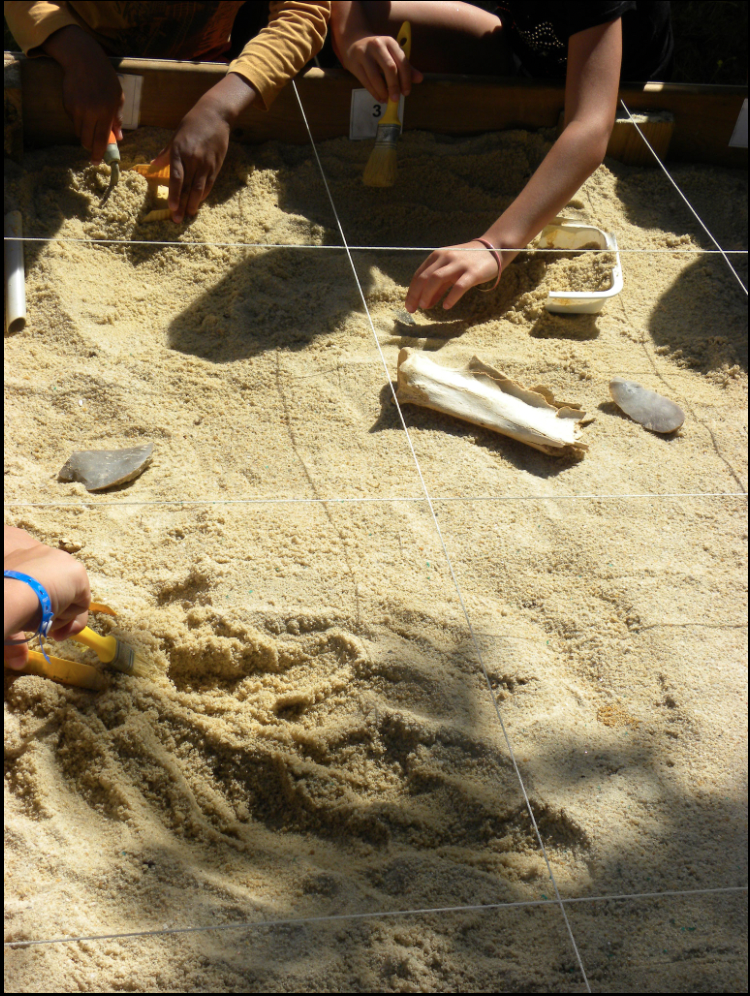Les ateliers  enfants de la Maison du  Piage : "Atelier fouille et visite du Musée"