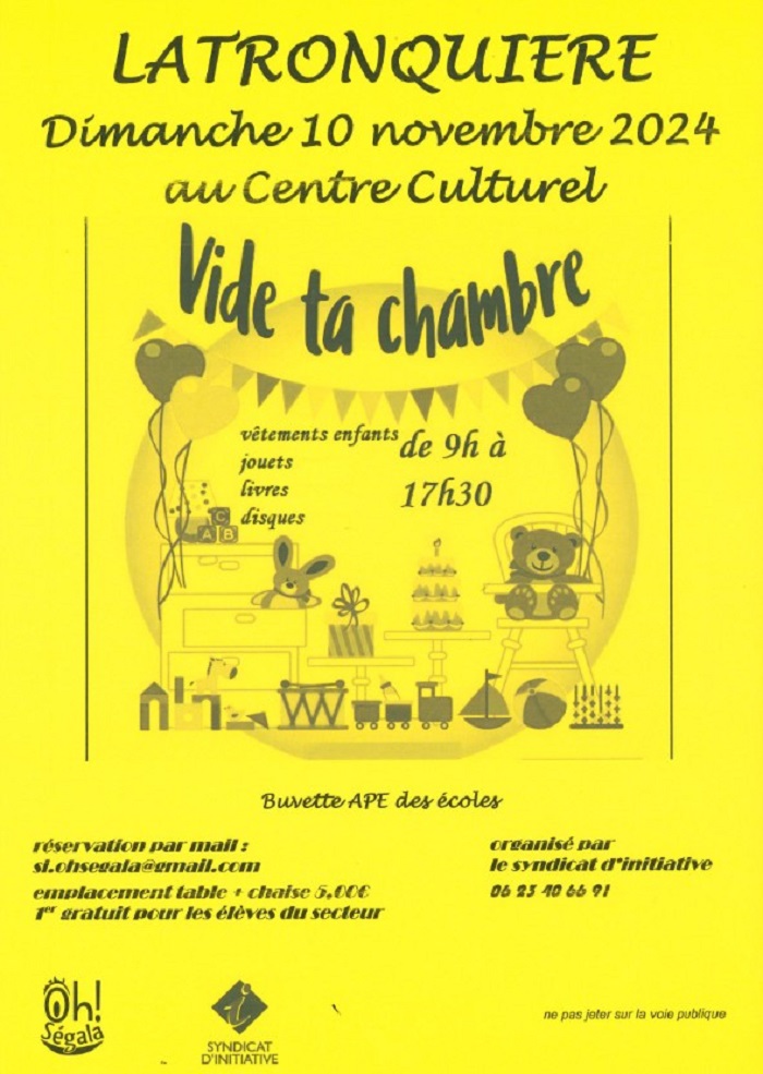 Vide ta chambre aux à Latronquière