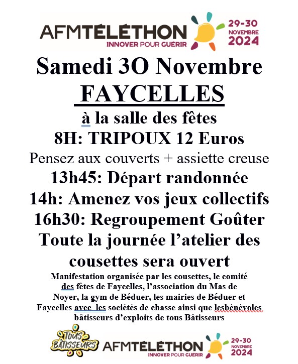 Téléthon à Faycelles