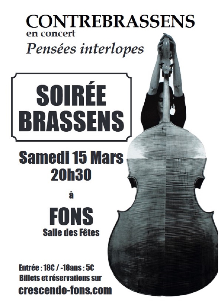 Concert à Fons : soirée Brassens  avec Contrebrassens