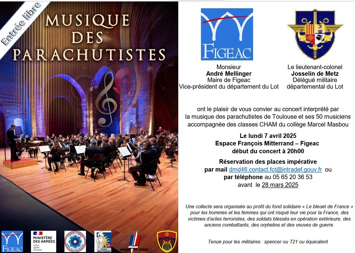 Concert à Figeac : la Musique Des Parachutistes