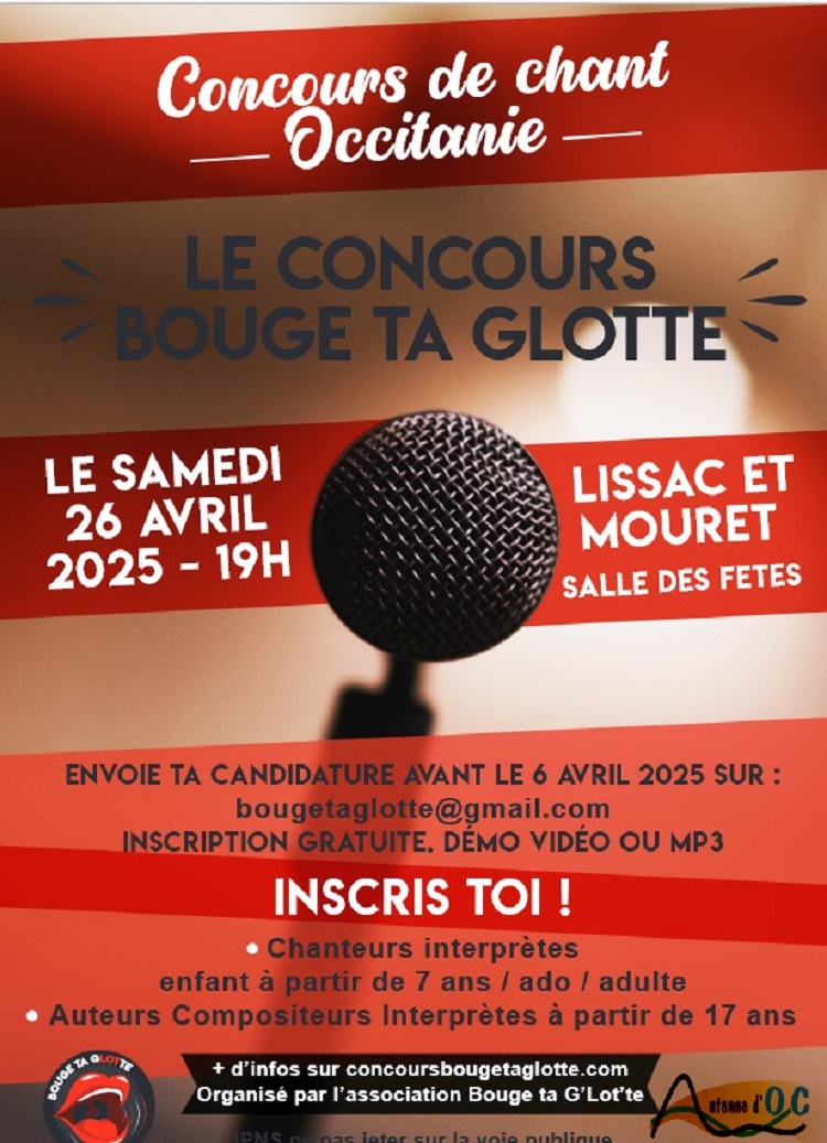 Concours de chant "bouge ta glotte" à Lissac et Mouret