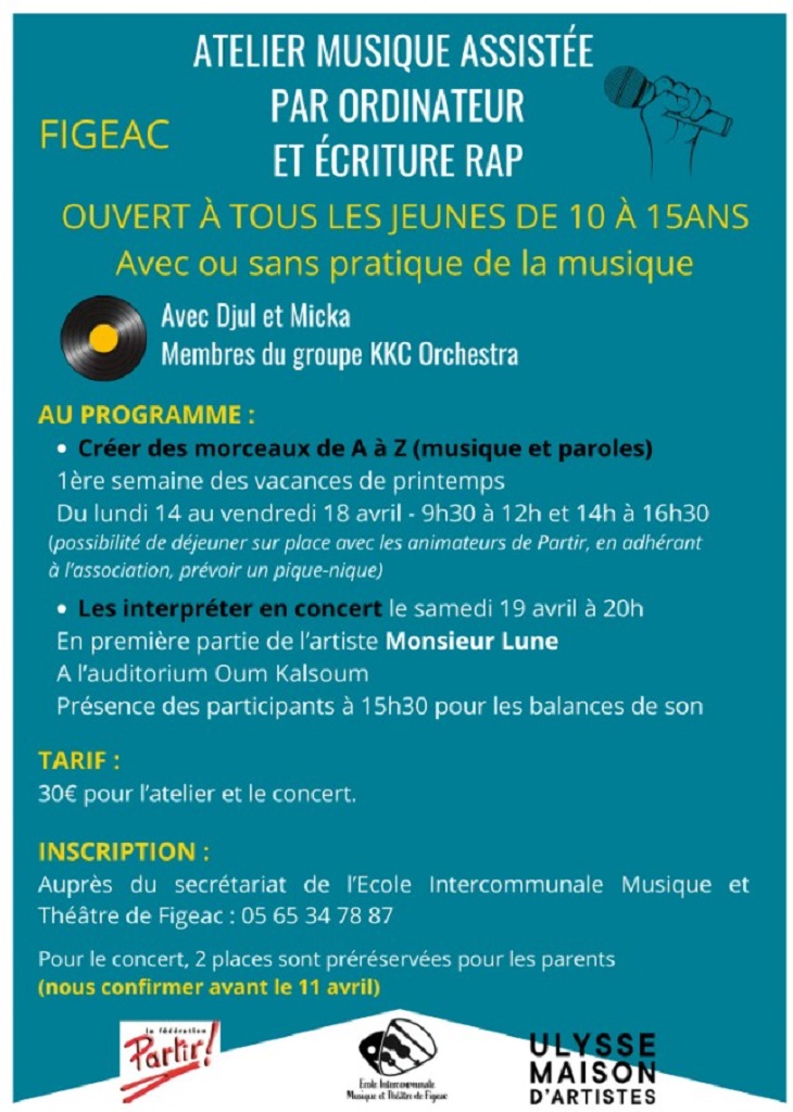 Atelier musique MAO et écriture