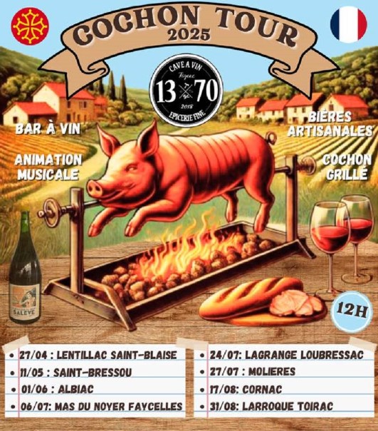 Cochon tour à Larroque-Toirac