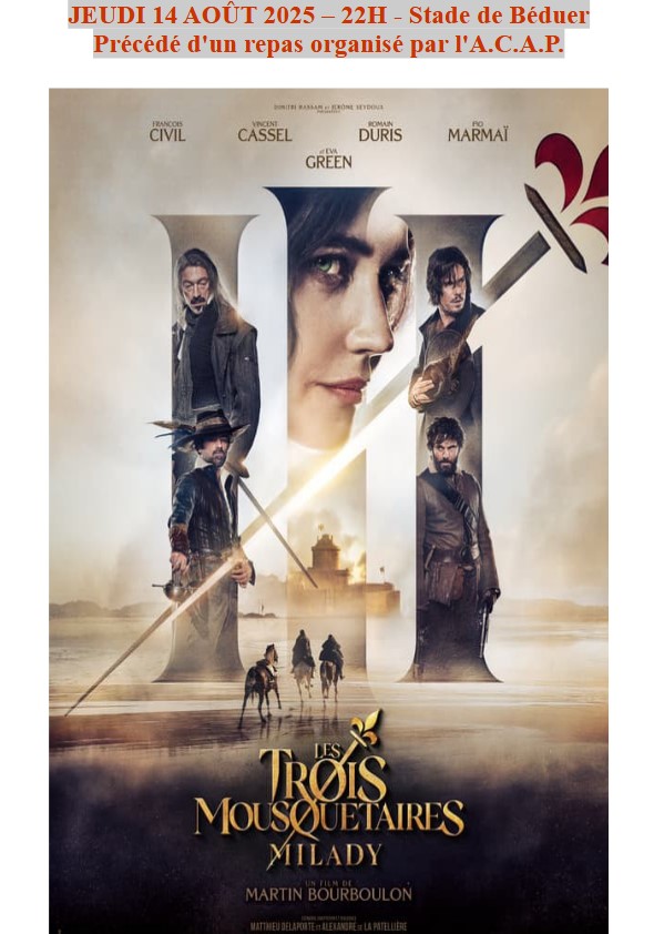 Cinétoile sous les étoiles à Béduer : les trois mousquetaires