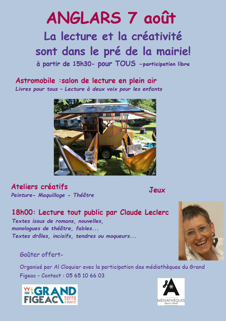 La Lecture et la Créativité Sont Dans le Pré  à Anglars