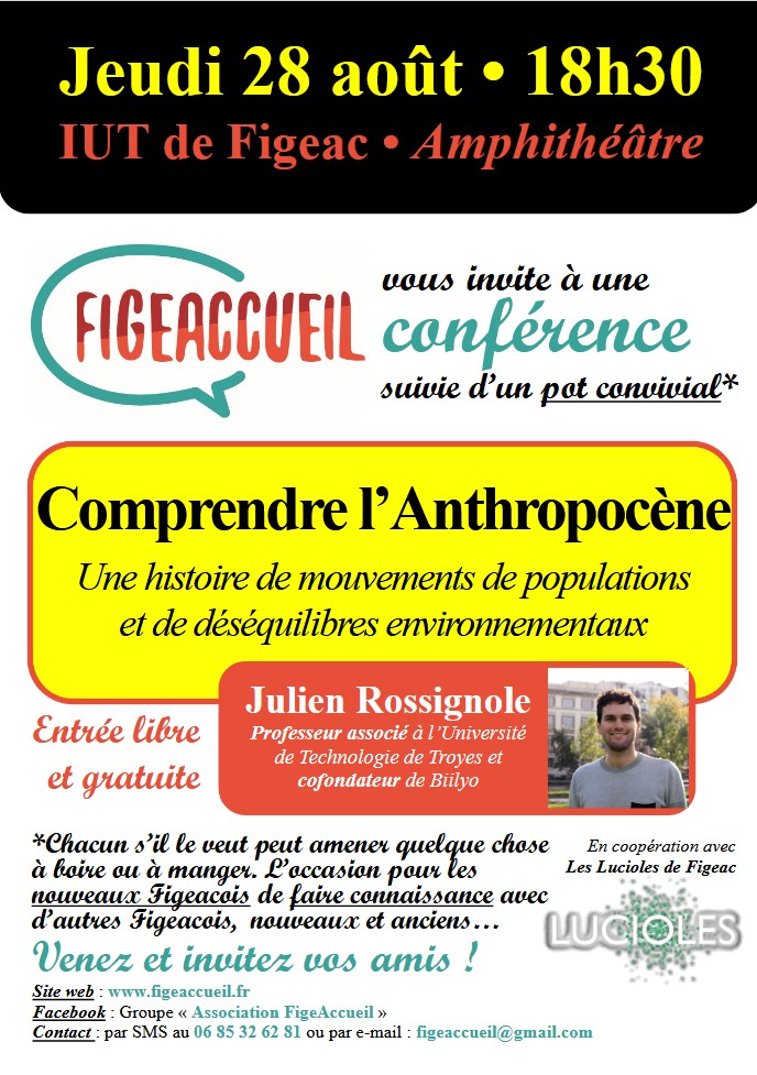 Conférence à l'IUT de Figeac :  Comprendre l’Anthropocène