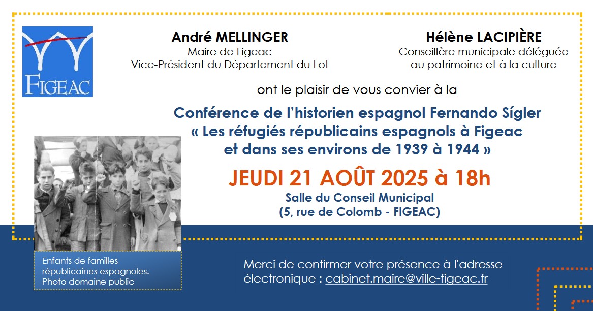 Conférence « Les réfugiés républicains espagnols à Figeac »
