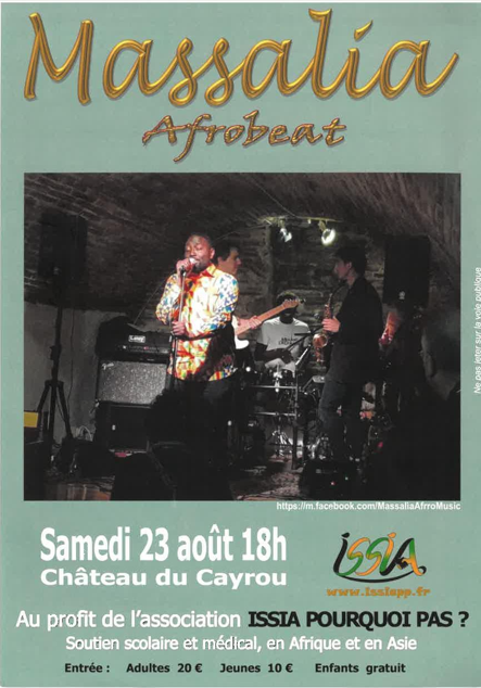 Concert au Château du Cayrou: Massalia Afrobeat
