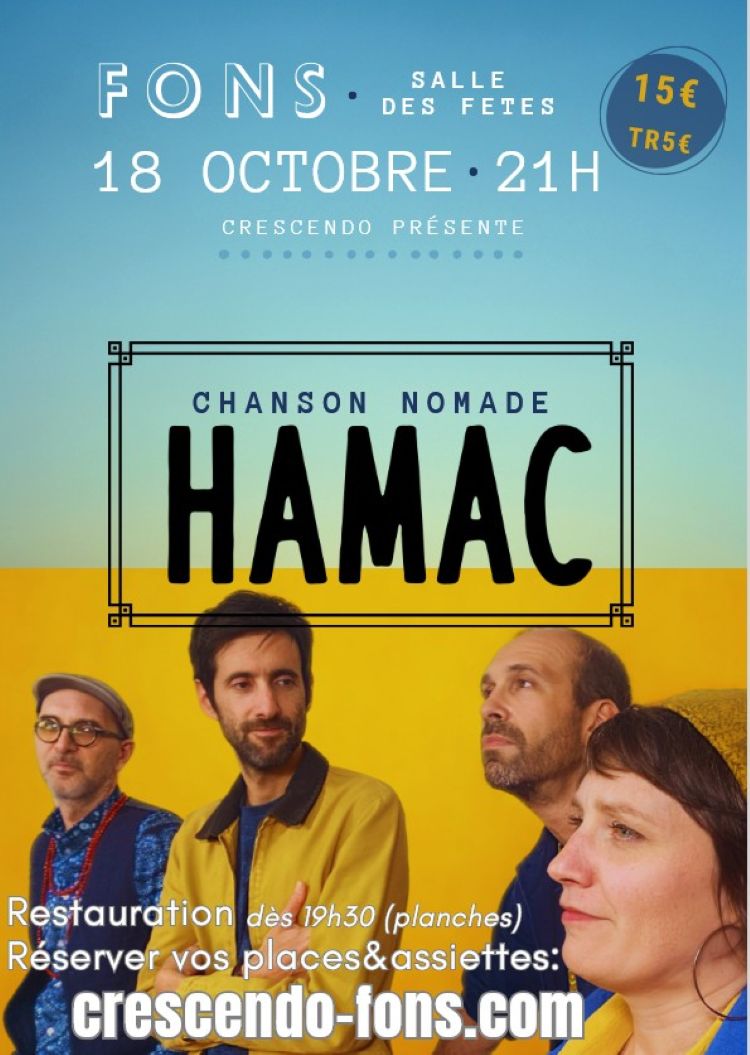 Hamac en concert à Fons