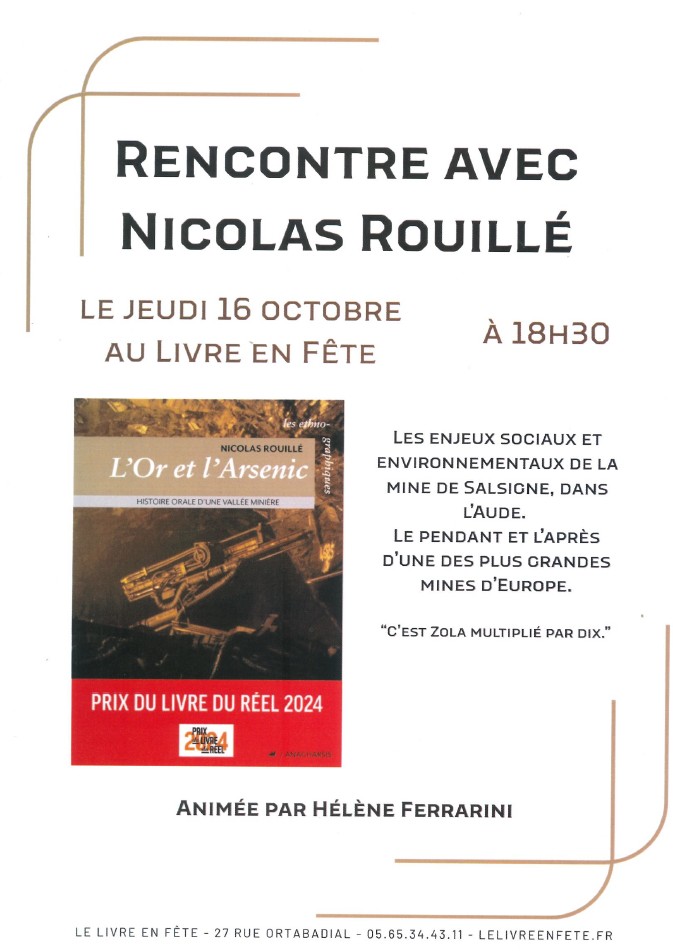 Rencontre dédicace avec Nicolas rouillé au Livre en Fête à Figeac
