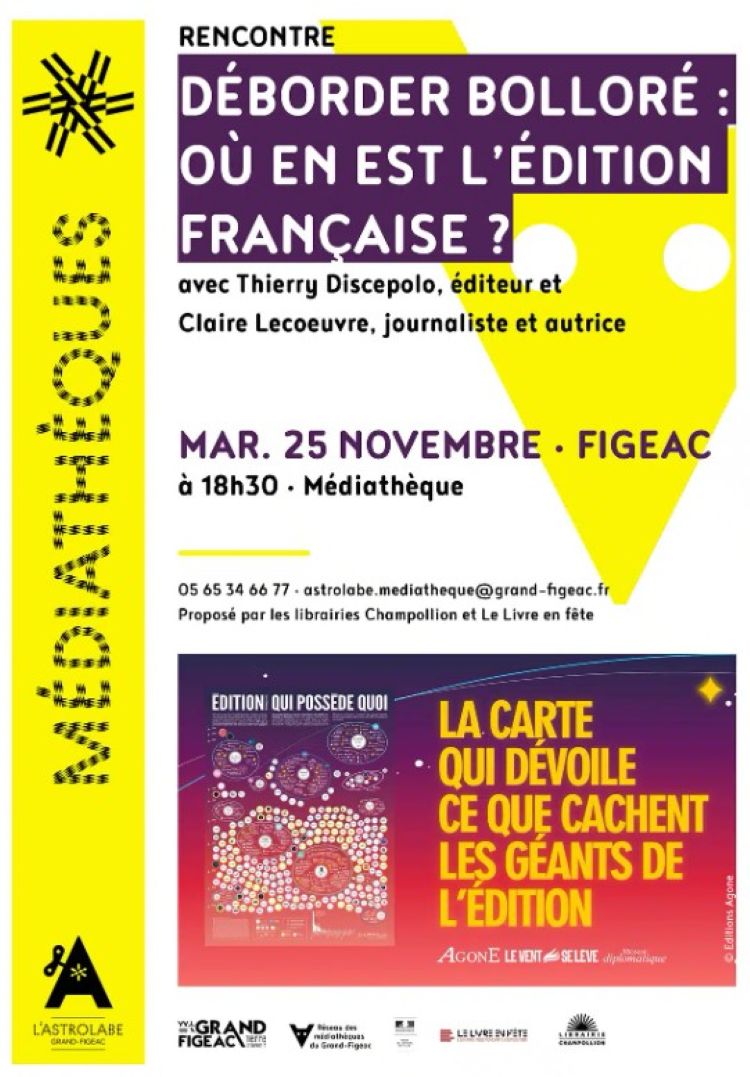 Rencontre médiathèque : "Déborder Bolloré : où en est l’édition française ?"