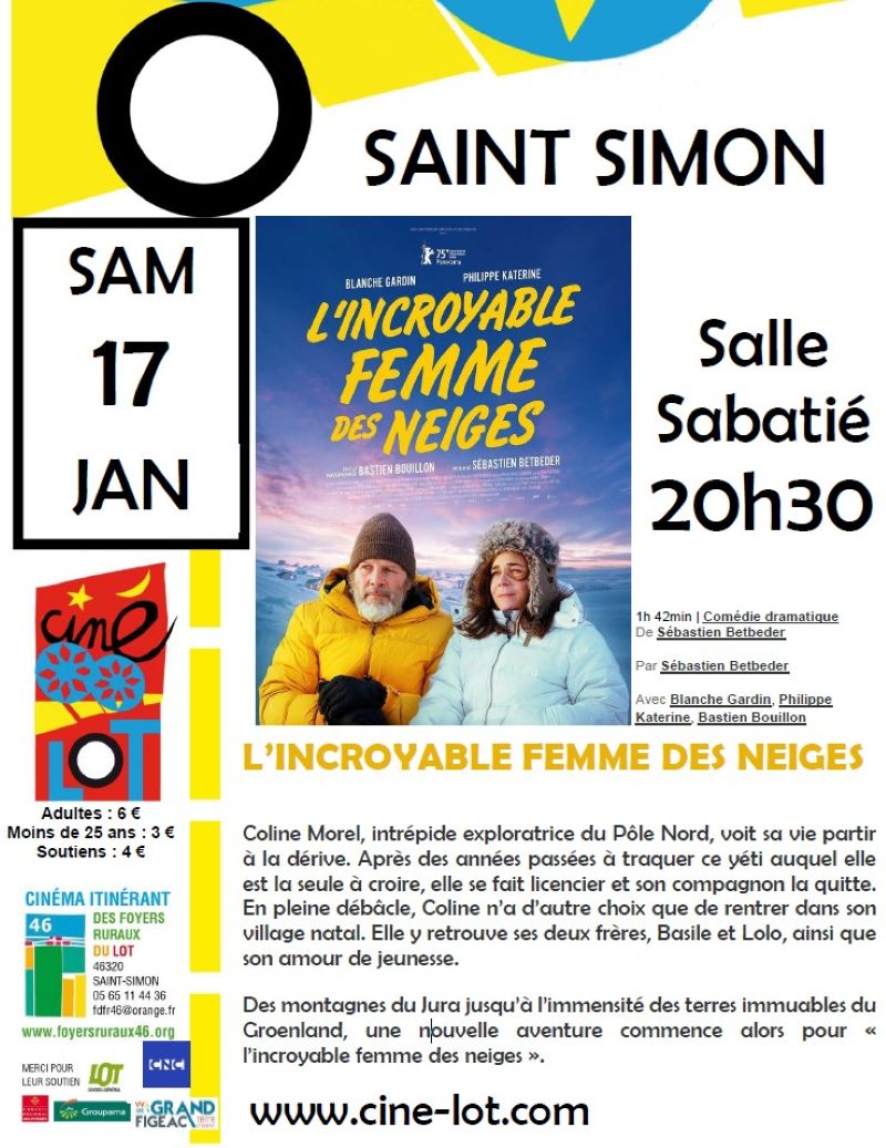 Ciné-Lot à Saint-Simon :  L'Incroyable Femme des neiges