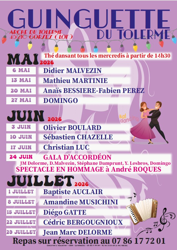 Mai à la La Guinguette du Tolerme