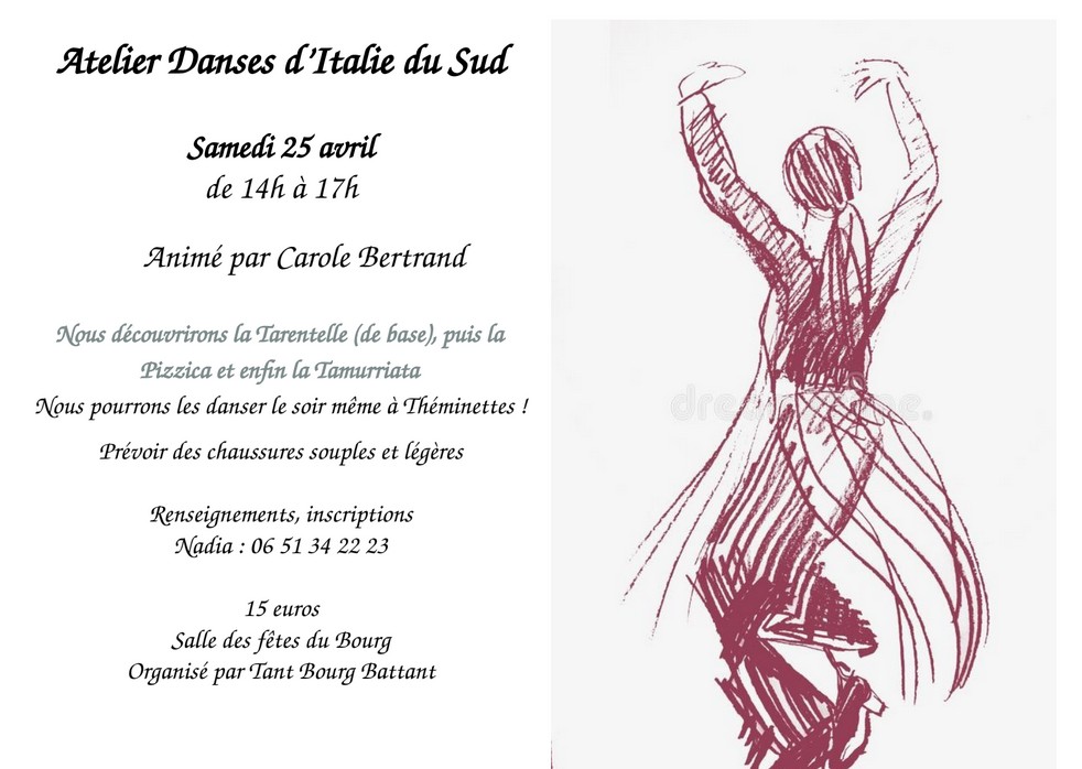 Atelier de danses d’Italie du Sud, Le Bourg — visuel événement