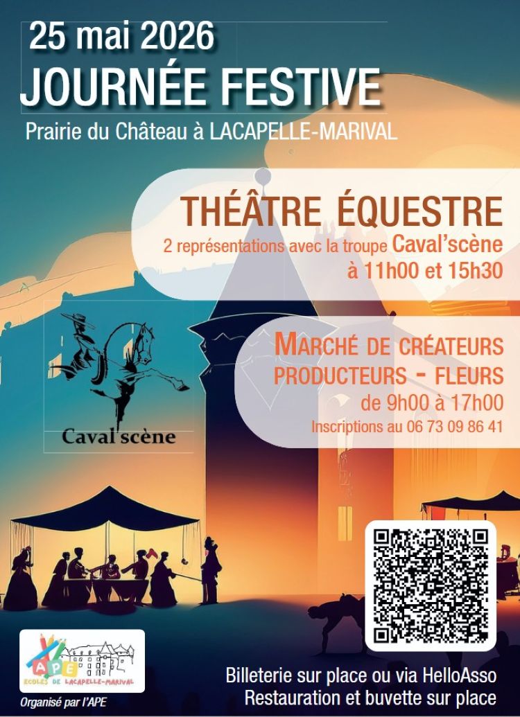 Marché  de créateurs - producteurs et spectacle équestre à Lacapelle Marival — visuel événement