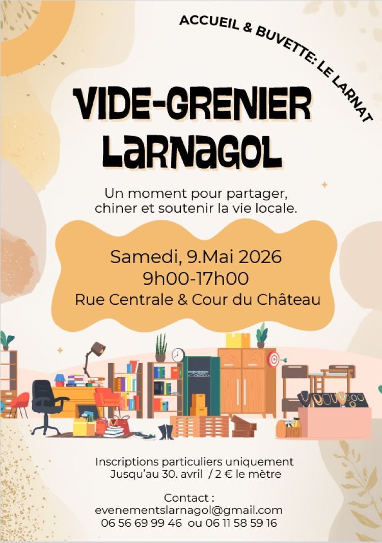 Vide-greniers à Larnagol — visuel événement