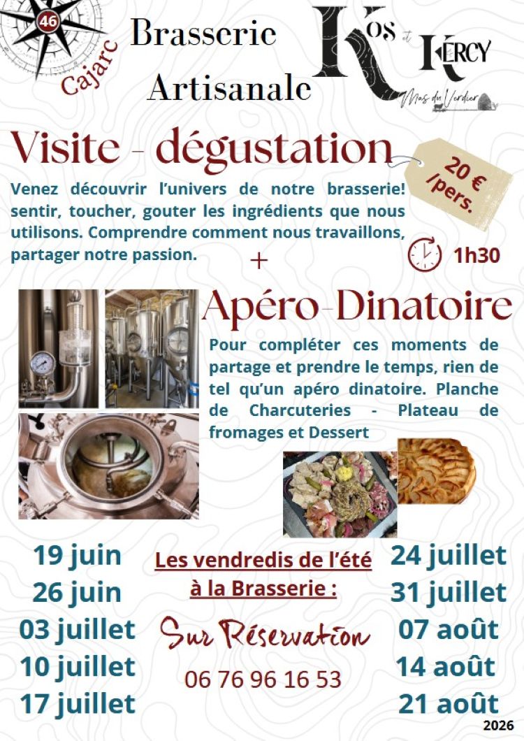 Visites d'été à la Brasserie Kos — visuel événement