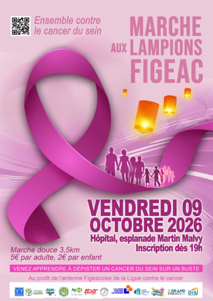 Marche Rose aux Lampions à Figeac