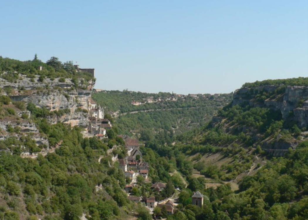Rocamadour : Vue depuis la Vallée de L'Alzou