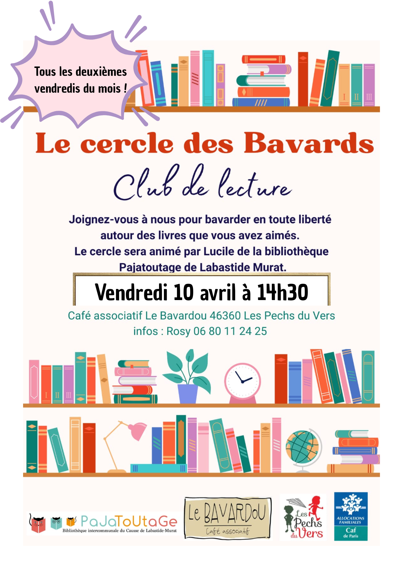 Le Cercle des Bavards - club de lecture du Bavardou, Les Pechs du Vers