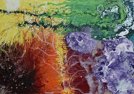 Atelier - Fleurs abstraites