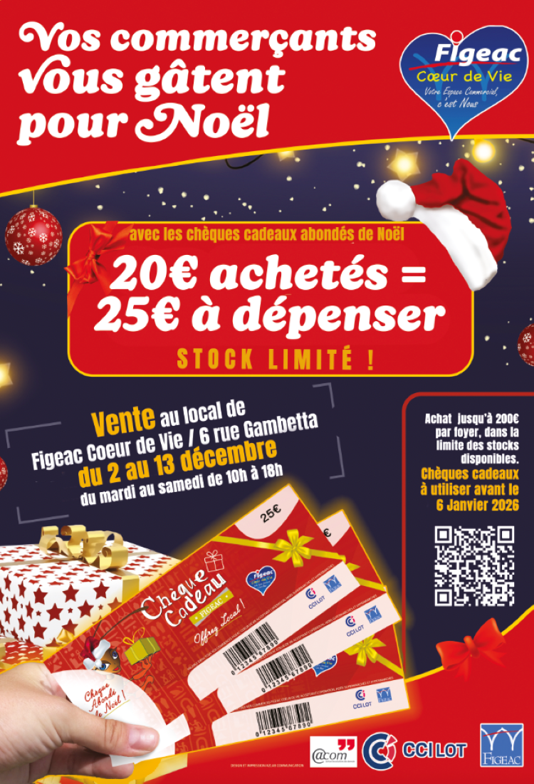 Noël chez les commerçants Figeac Cœur de Vie !