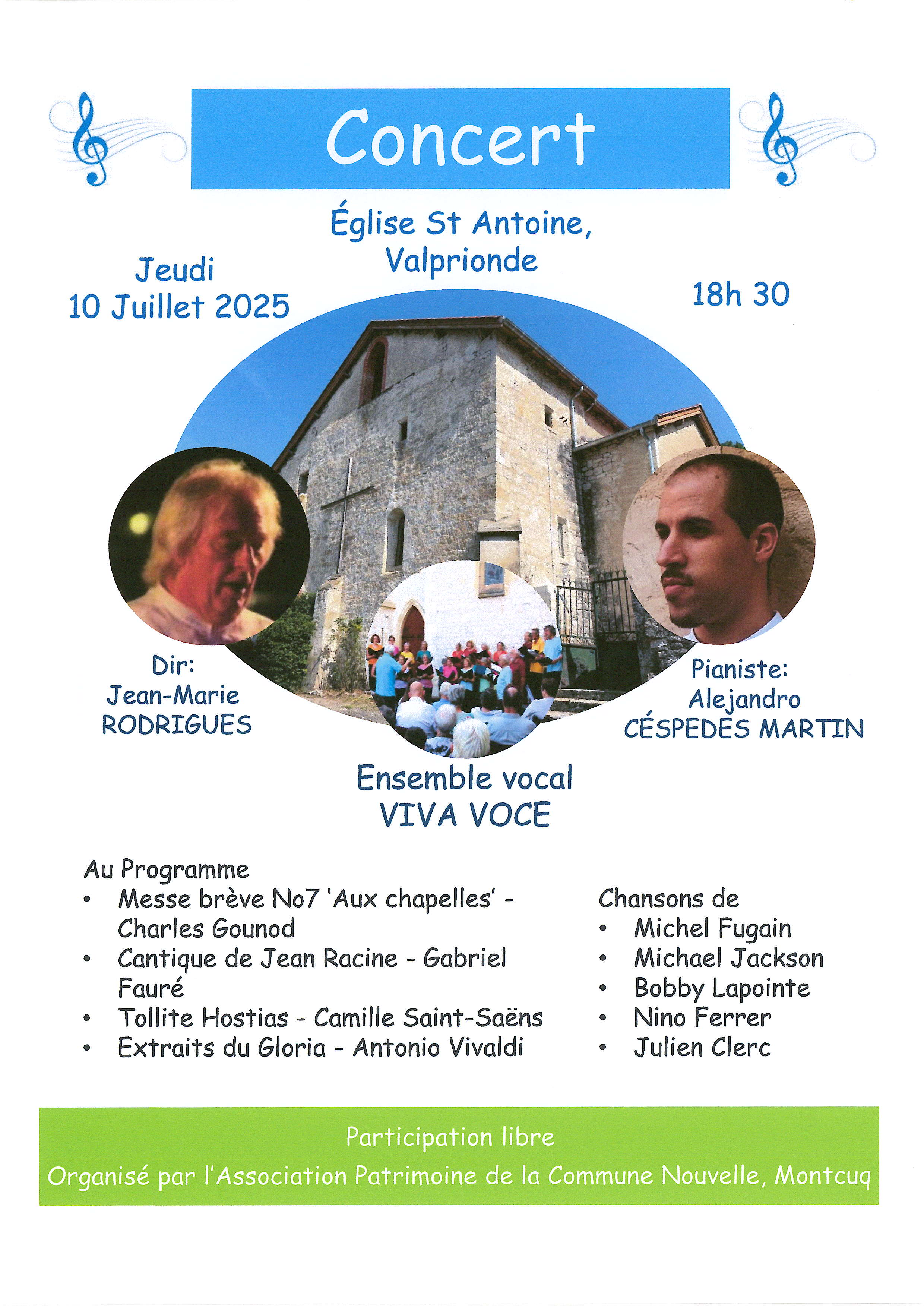 Concert à l’église Saint-Antoine de Valprionde