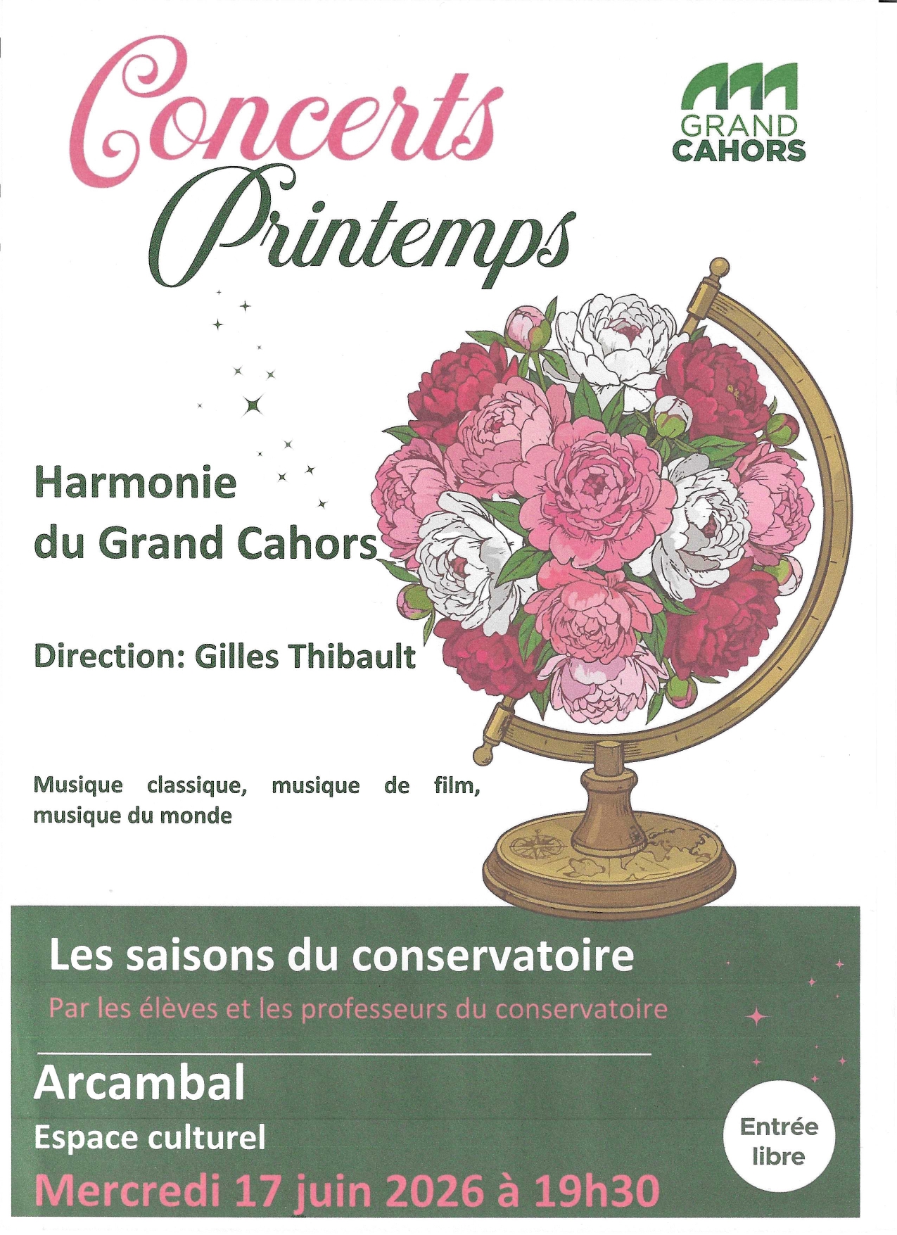 Concert à Arcambal : Harmonie du Grand Cahors
