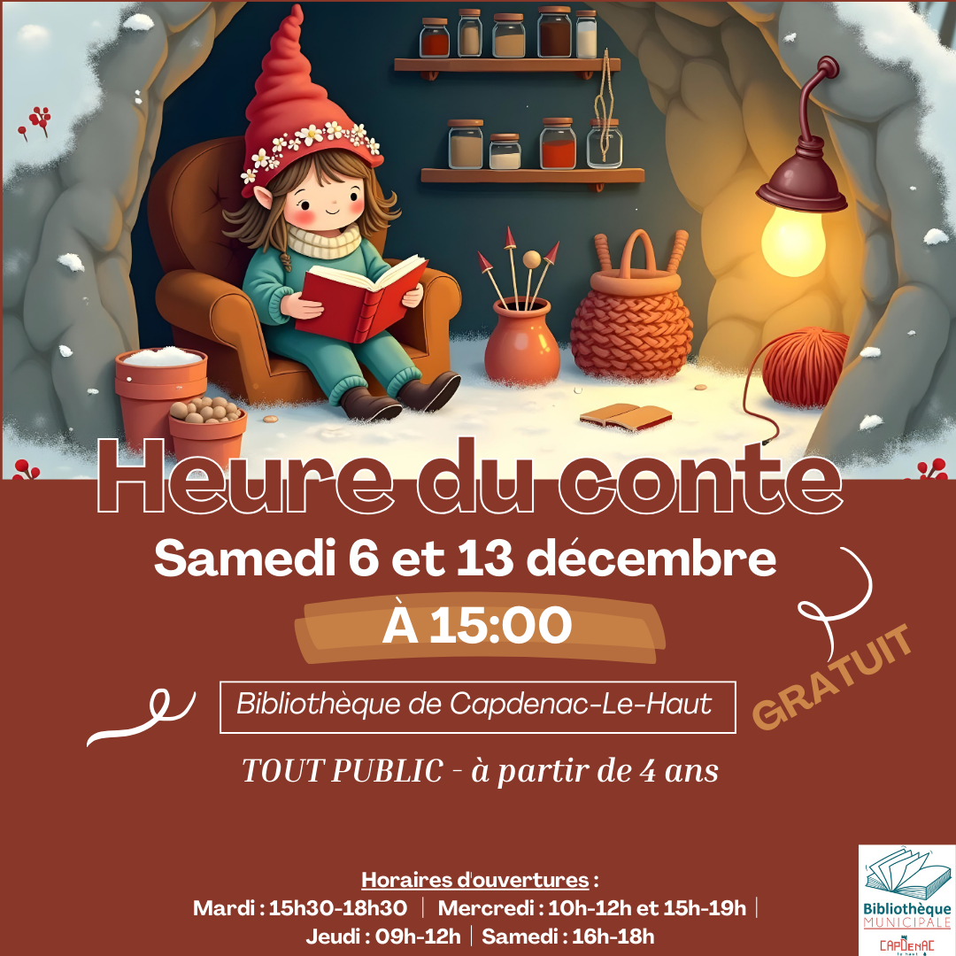 L'heure du conte à la bibliothèque de Capdenac-le-Haut