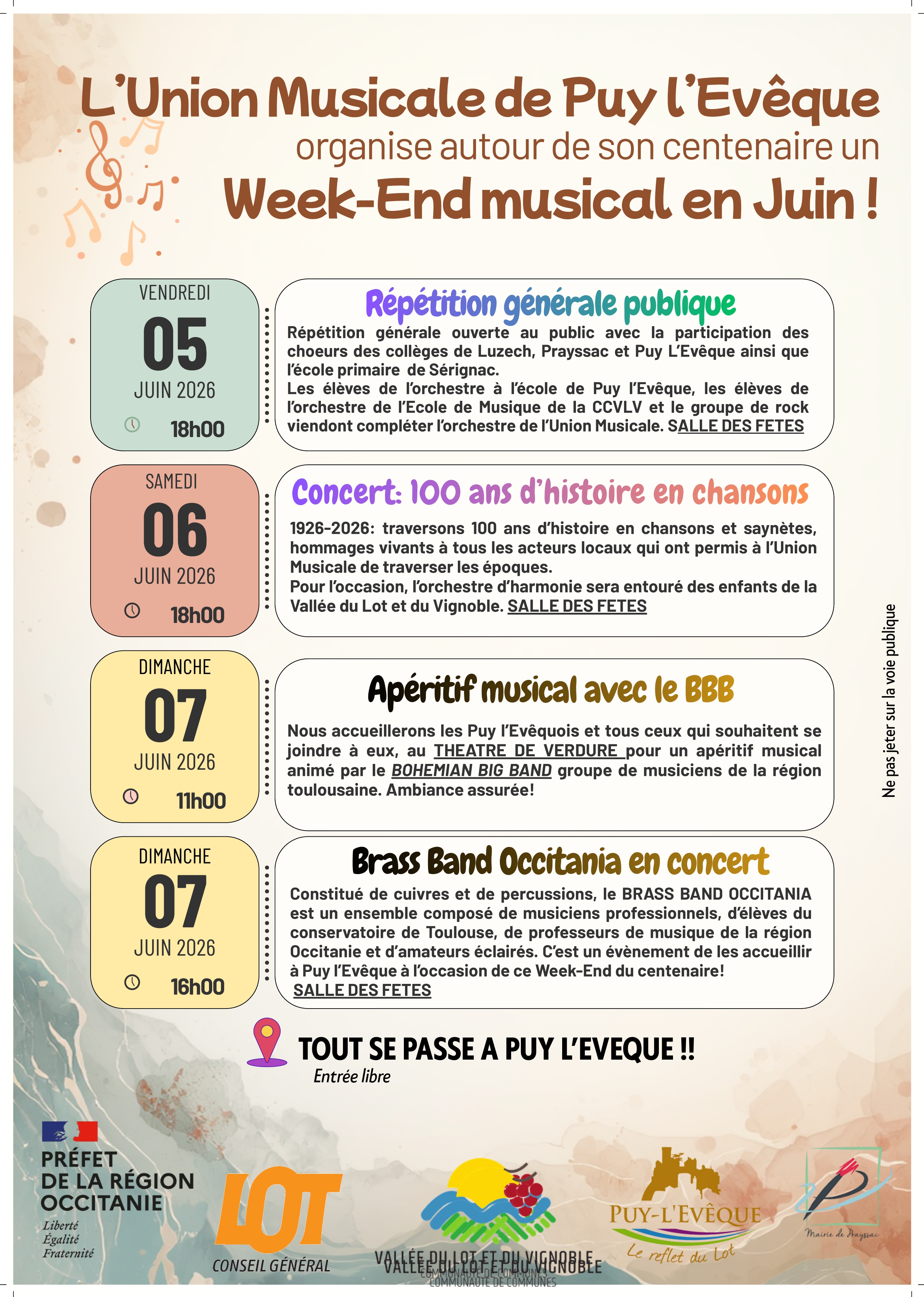Week-end musical à Puy-L'évêque !