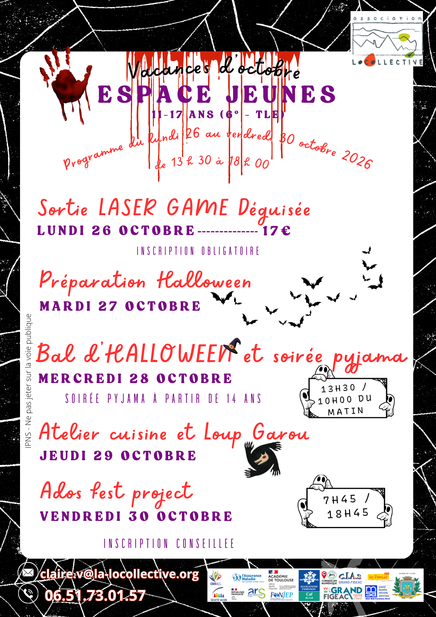 Vacances d'octobre à l'Espace jeunes à Cajarc