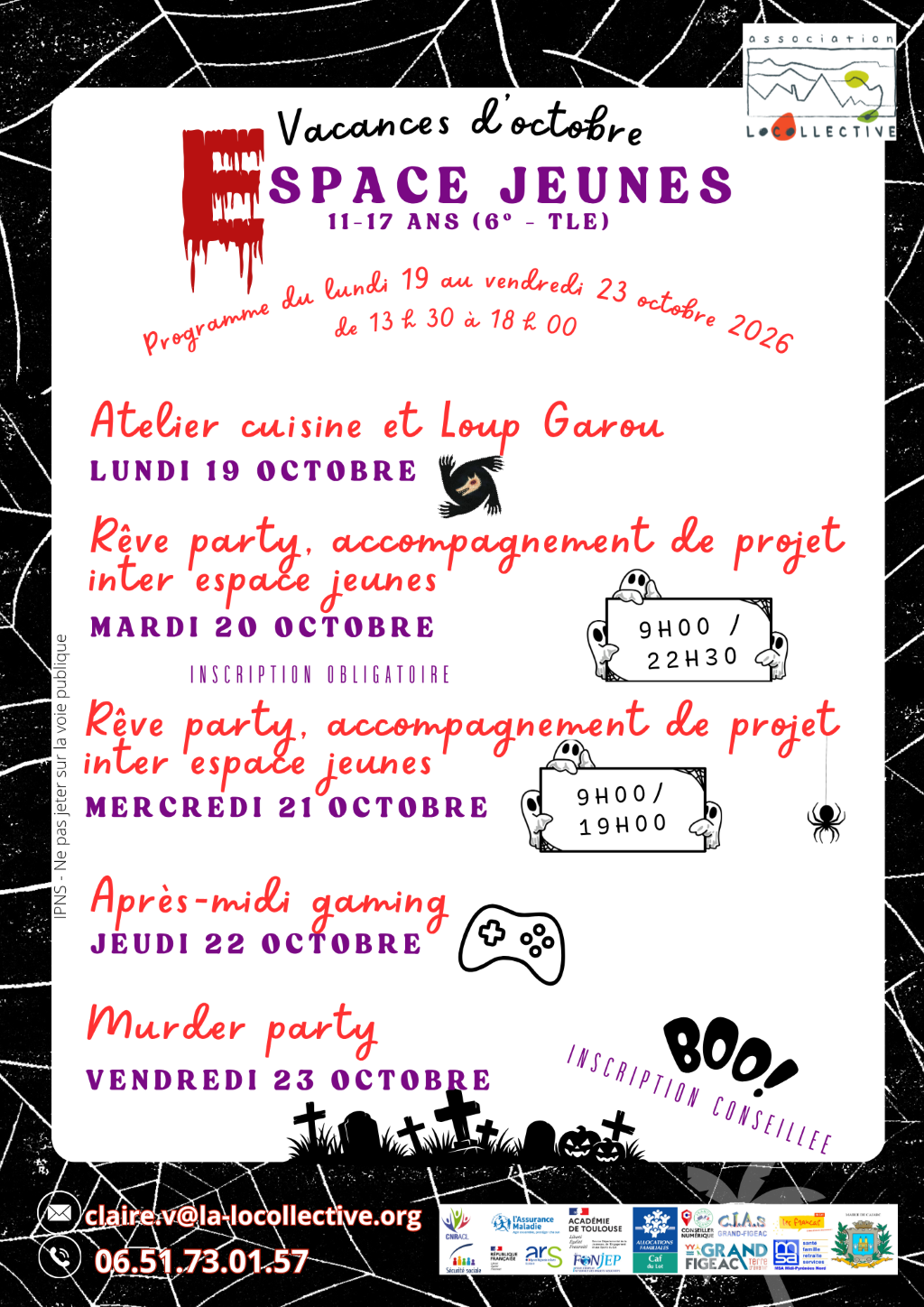 Vacances d'octobre à l'Espace jeunes à Cajarc
