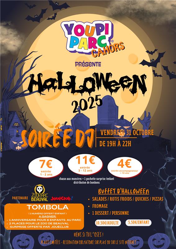 Soirée DJ Halloween au Youpi Parc