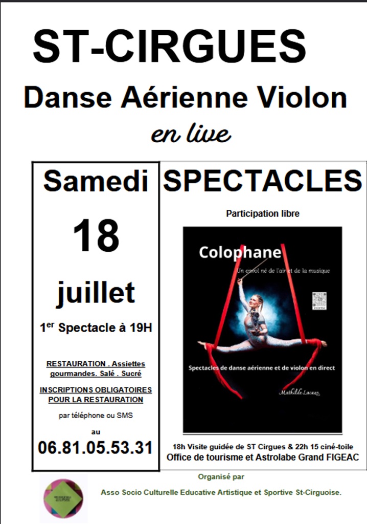 Spectacle de Danse aérienne avec violons "Colophane"