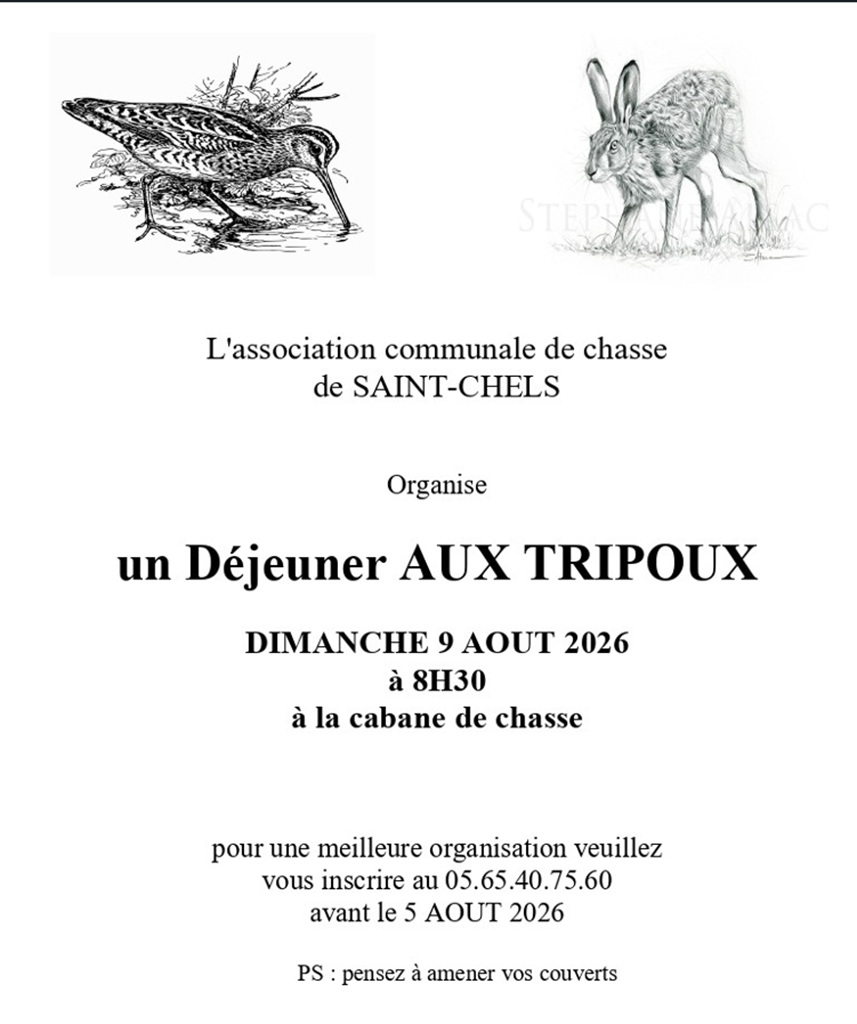 Déjeuner aux tripoux à Saint Chels