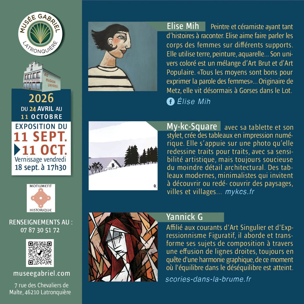 Exposition au Musée Gabriel à Latronquière