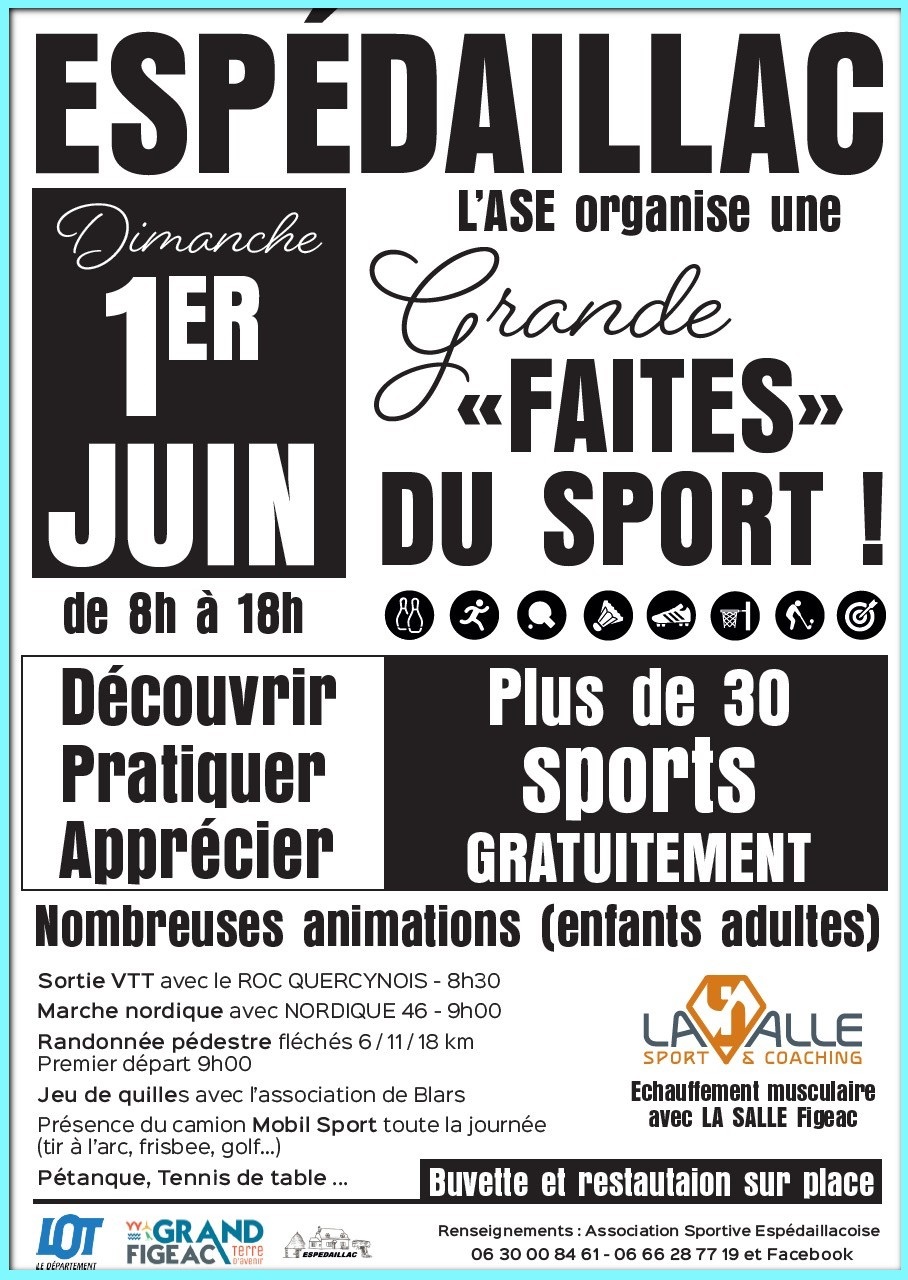 Grande « Faites » Du sport à Espédaillac