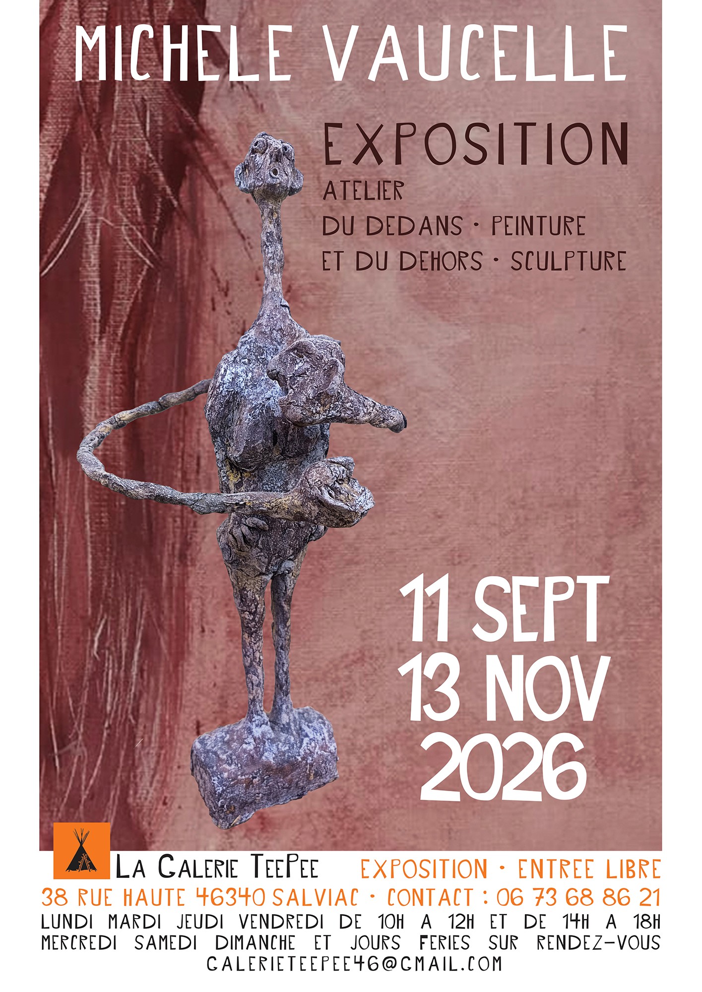 Exposition : Michèle Vaucelle à la Galerie TeePee