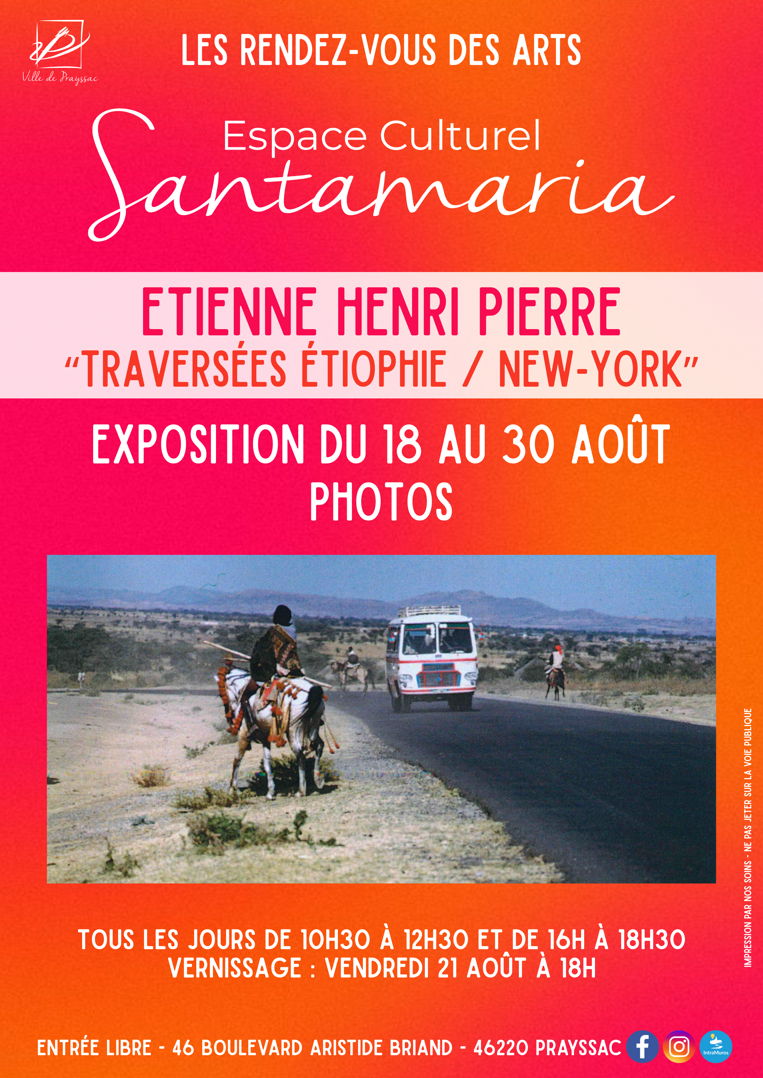 Exposition à Santamaria: "Traversées Éthiopie /New-York"