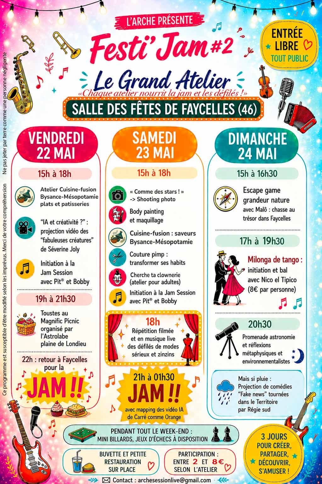"Festi'Jam#2 - Le Grand Atelier" à Faycelles