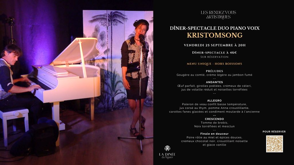 Dîner-spectacle Kristom Song, au Viguier du Roy de Figeac