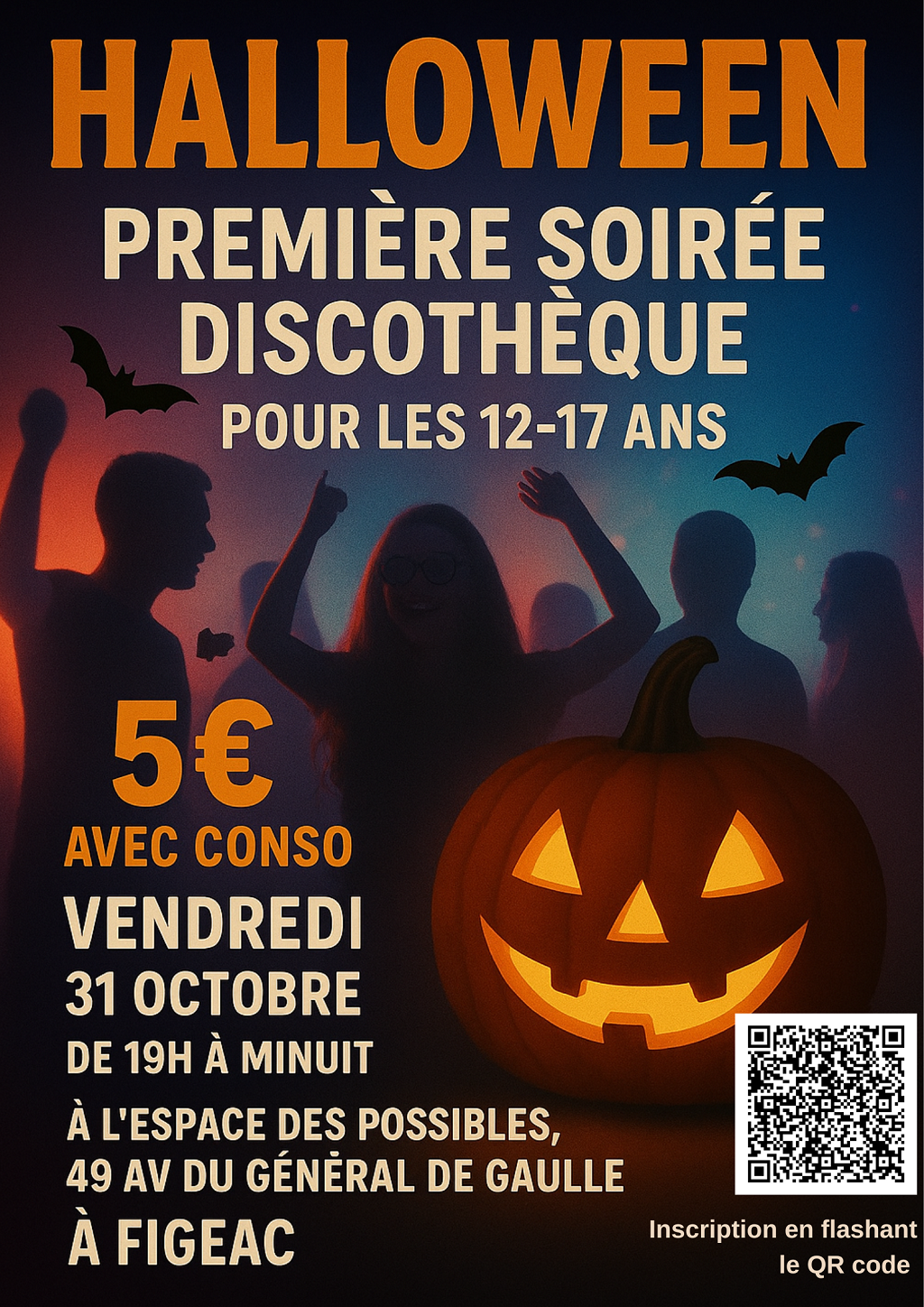Party Halloween spécial Jeunes (12-17 ans) à l' Espace des Possibles à Figeac